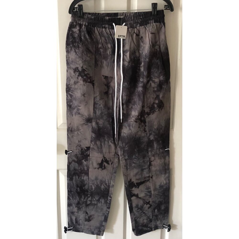 New Men's EPTM Tie-Dye Cargo Gray Black Size Small
